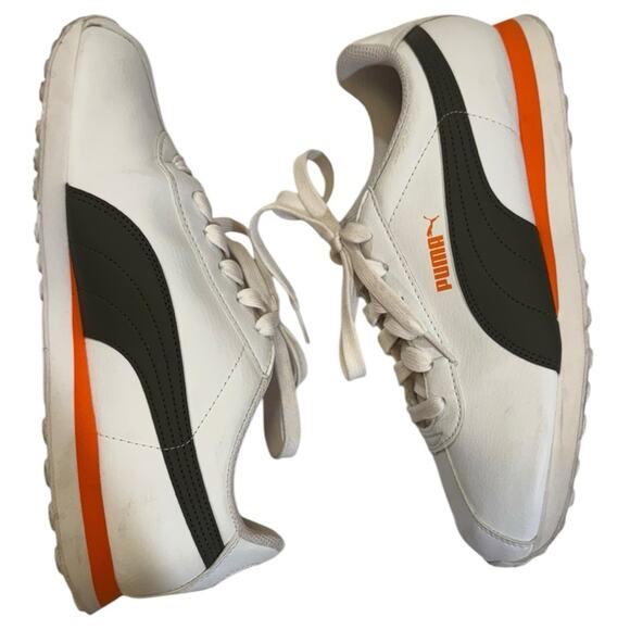 Puma Turin Men’s Sneaker size 10 Puma White Forest Night - Picture 1 of 16